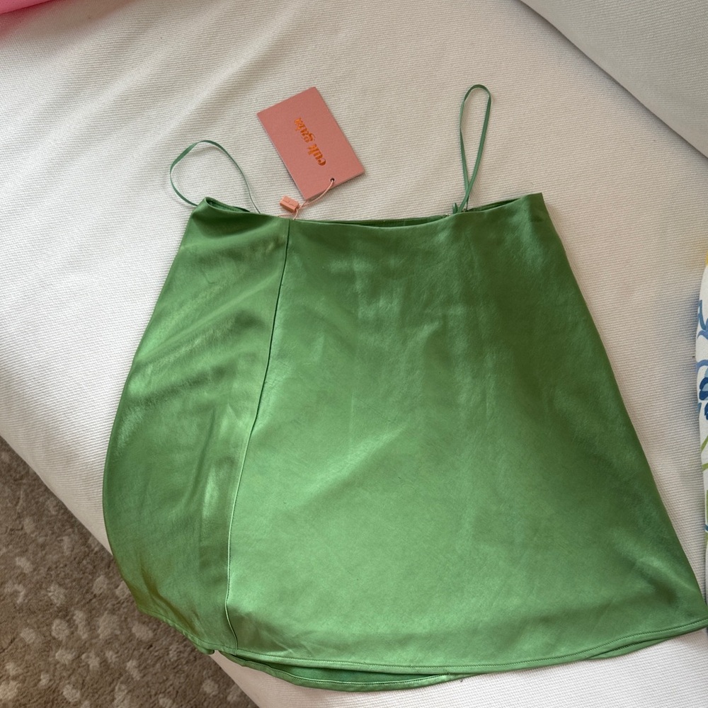 Cult Gaia Green Mini Skirt